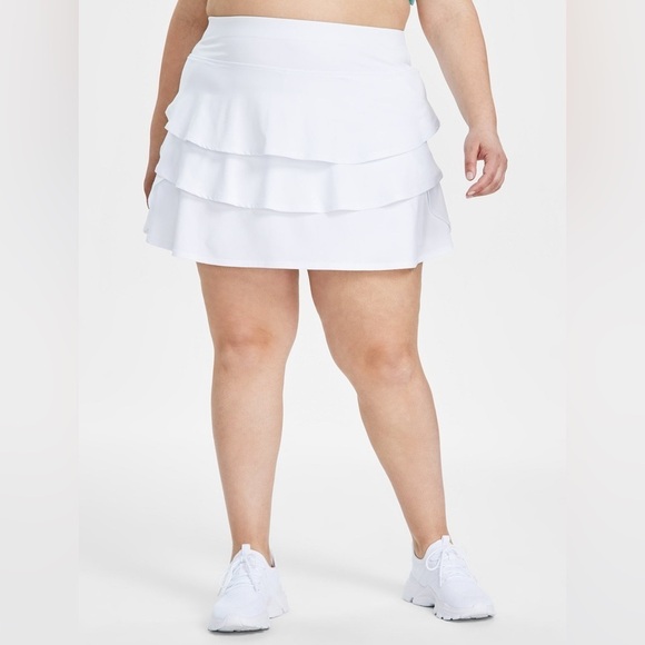 Ideology Pants - E1.19 NWT ID Ideology's plus size flounced active skort bright white  3x